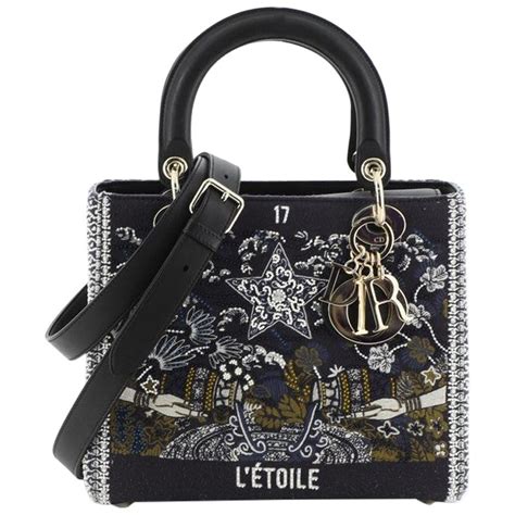 lady dior tarot bag|Medium Strength Lady Dior Tarot Embroidered Canvas Bag.